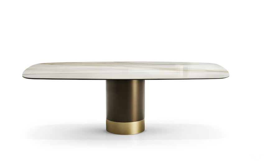 Итальянский стол Eforma - CILINDRO_glass top