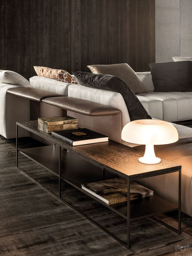 Итальянский журнальный столик Calder "Bronze" Side Tables от Minotti