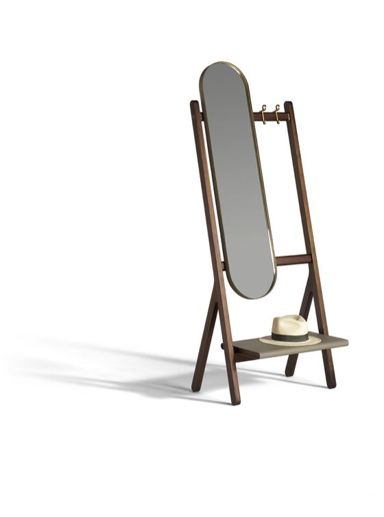 Итальянское зеркало Ren  Standing mirror with hangers  от Poltrona Frau