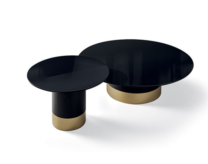 Итальянский журнальный стол Eforma - CILINDRO LOW_glass top