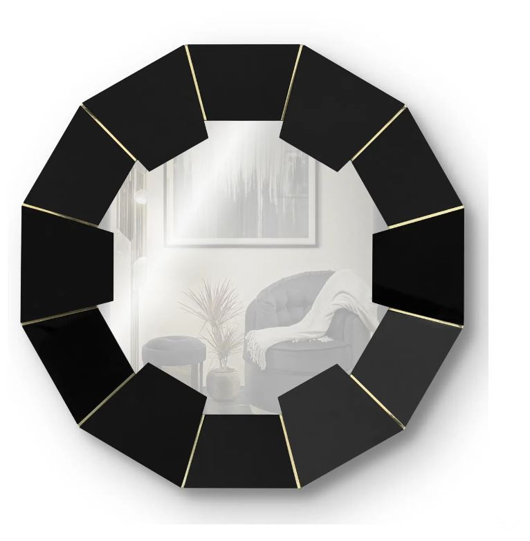 Итальянское настенное зеркало DARIAN BLACK MIRROR   от  LUXXU