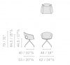 Итальянский стул Ginger Ale 4 Spokes small armchair