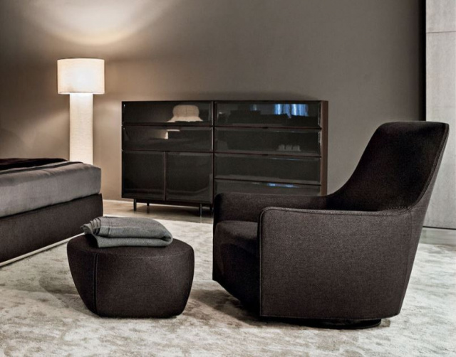 Итальянское кресло Portofino BERGÈRE FIXED OR SWIVEL BASE от Minotti