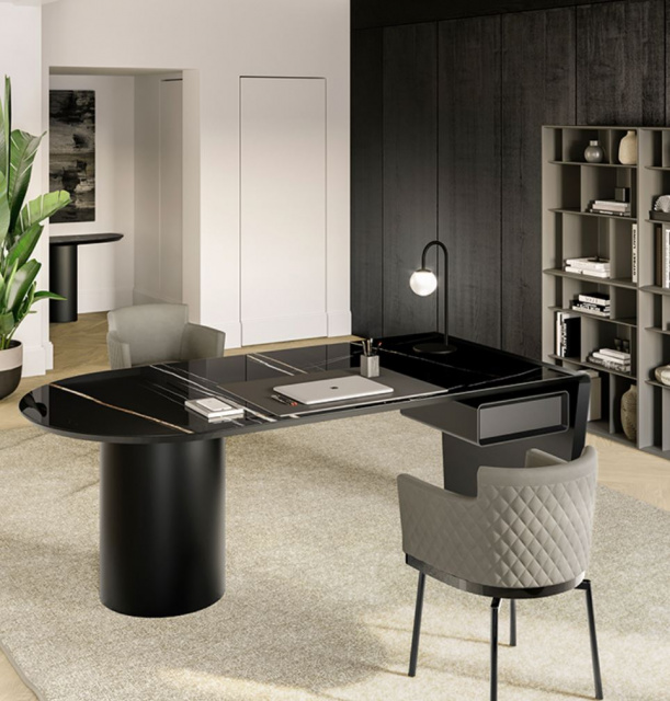 Итальянский письменный стол Eforma - CILINDRO DESK_ceramic top