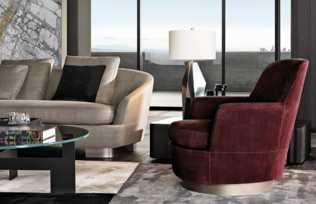 Итальянское кресло Jacques HIGH ARMCHAIR от Minotti
