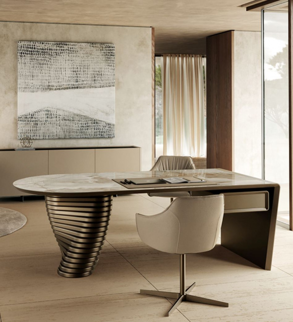 Итальянский письменный стол Eforma - ROTOLO DESK_ceramic top