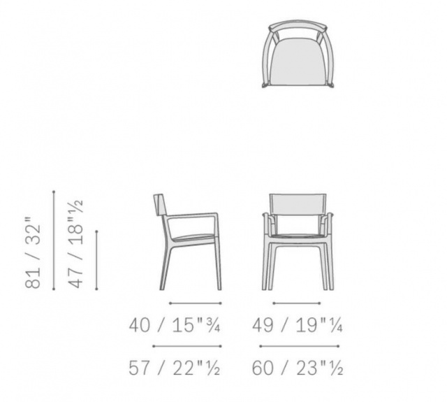 Итальянский стул Isadora Chair with arms