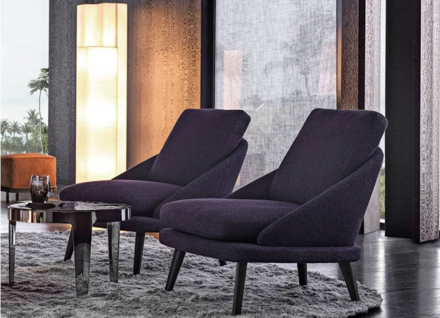 Итальянское кресло Lawson LEGS LOUNGE от Minotti