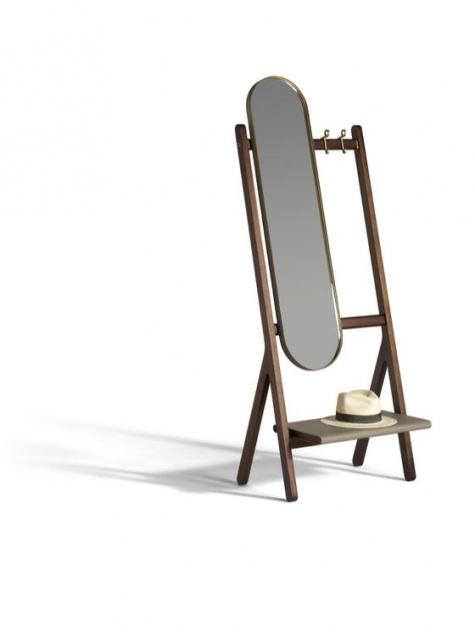 Итальянское зеркало Ren  Standing mirror with hangers  от Poltrona Frau