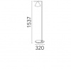 Итальянский светильник Captain Flint Outdoor H 1537 mm Brass Finish/Grey Lava