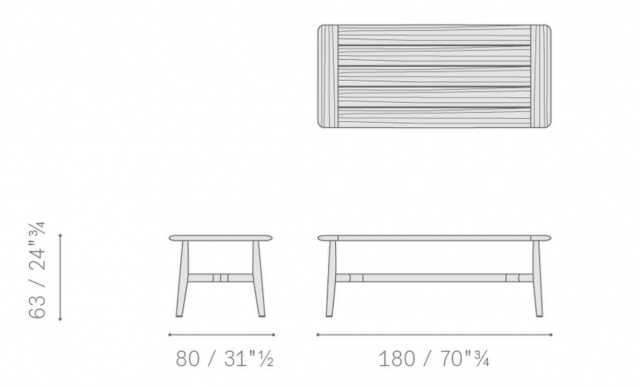 Итальянский стол The Secret Garden Table - 180x80cm h63cm
