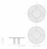 Итальянский стол Jane Round table with Lazy Susan