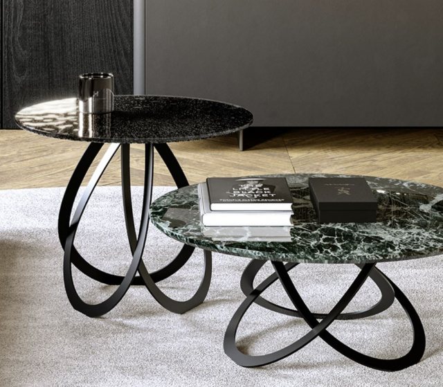 Итальянский журнальный стол Eforma - FEBE LOW_glass top