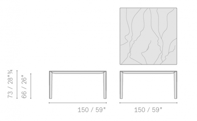 Итальянский стол Homey Tavolo 150x150