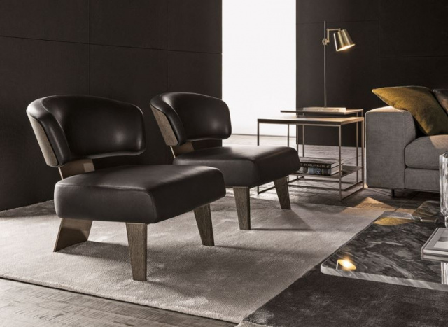 Итальянское кресло Reeves "Wood" от Minotti