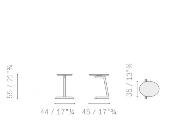 Итальянский журнальный столик Fidelio SMALL TABLE ELLIPTICAL