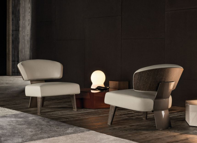 Итальянское кресло Reeves "Wood" от Minotti