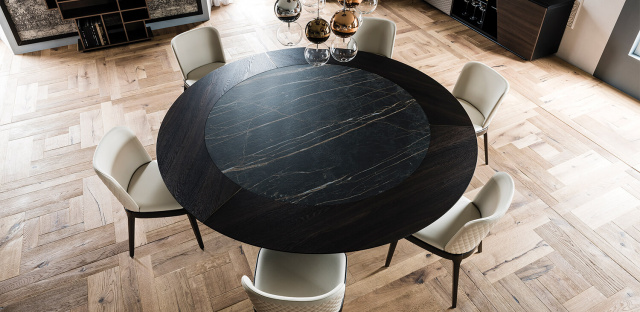 Итальянский стол Cattelan Italia Skorpio Ker-Wood Round