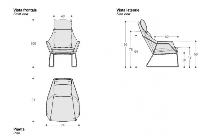 Итальянское кресло Saba New York Bergère