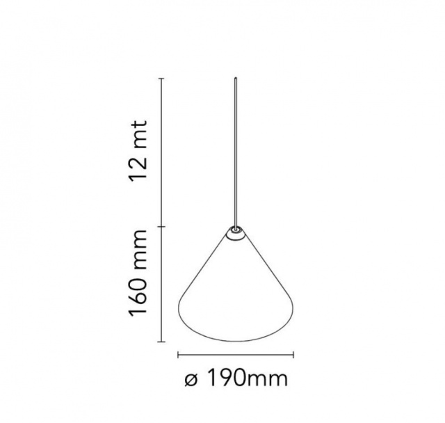 Итальянский светильник от Flos - String Light Cone
