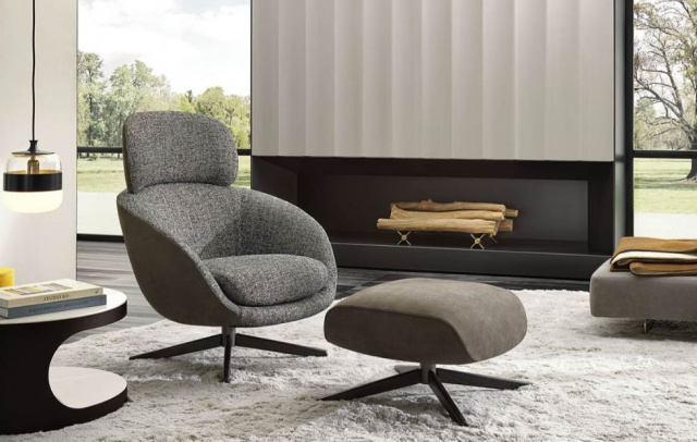 Итальянское кресло Russell BERGÈRE от Minotti