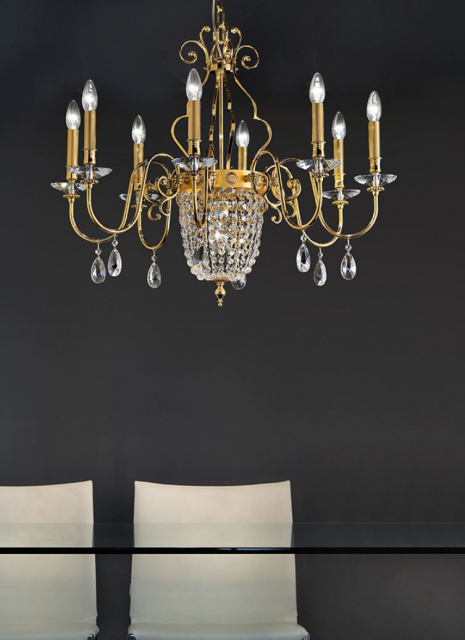 Итальянская люстра ELEGANTIA 12+1/ 8+1/ 3+1/1 от Masiero