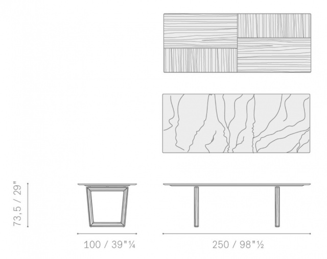 Итальянский стол Bolero Rectangular table
