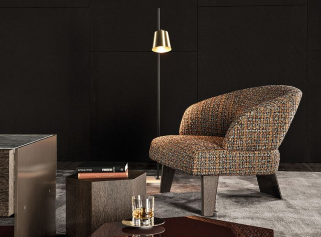Итальянское кресло Reeves "Large" от Minotti